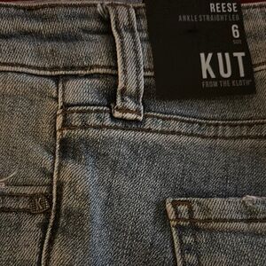 Kut from the Kloth Size 6 Reese Ankle Straight Leg Jeans - Blue